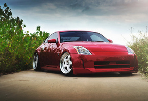 Nissan, 350Z, red, stance, , , 