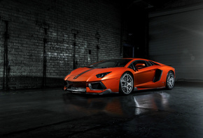 Lamborghini, Aventador, LP700-4, Vorsteiner, orange, front, left, , 