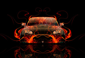 Tony Kokhan, Honda, S2000, Front, Fire, Abstract, Car, Orange, Flame, Black, el Tony Cars, Japan, Auto, HD Wallpapers, Design, Art, Style, Photoshop,  , , , 2000,  , , , , , , , , 