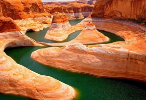 canyon, delta, river, desert, rock