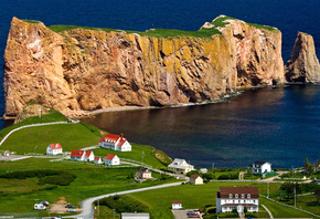 ocean, path, hosue, grass, water