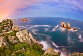 ocean, water, sea, blue, clouds, sky