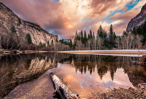 lake, mountain, sky, purple, water, clouds