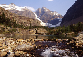 mountain, snow, ice, sky