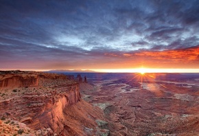 canyon, sunset, arizona, desert, sun, sky