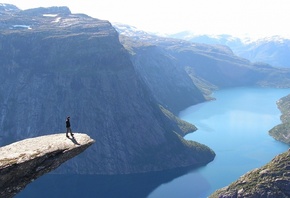 norway, fjord, river, mountain