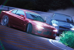 Japan, JDM, Cars, Drift, Nissan Silvia, s15, Nissan Skyline, GT-R 34, light, , , , ,  ,  