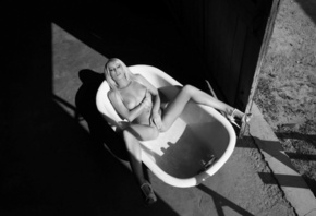 , , , -, Blonde, Bathtub, Heels, Relaxing, Sha ...