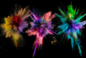 Apple Wallpaper, Color Boom, Colored dust,  , 