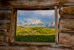 Grand Teton, National Park, -  , Cunningham Cabin ...