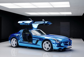 Mercedes, doors, salon, Mercedes, blue
