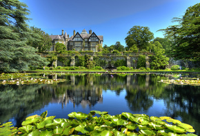 Bodnant Gardens, great britain, park, home, pond, trees, Bodnant , , , , , 