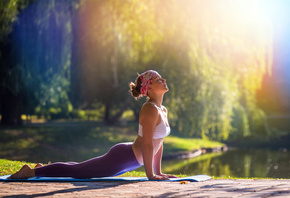 yoga, pose, posture, nature