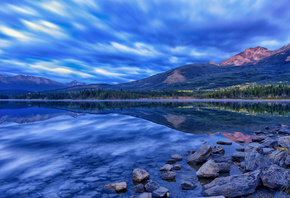 Pyramid Lake, Jasper National Park, Alberta, Canada, , ,  ...