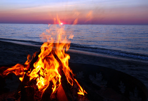 fire on the beach, , , , 