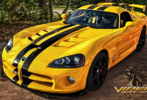 Yellow, Dodge Viper, SRT