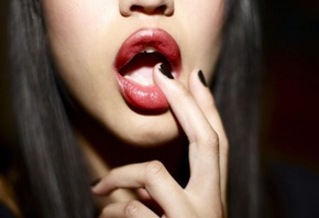 lips, Women, Red, Lipstick, Red Lipstick, Closeup