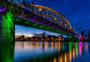 John Frost Bridge, Arnhem, Netherlands, Rhine River,   , , , , , , ,  