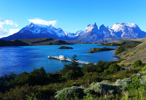 Lake Pehoe, Torres del Paine, Patagonia, Chile, , , ,  ...