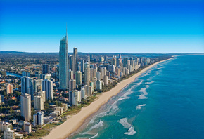 Aerial, Gold Coast Skyline, Queensland, australia, 