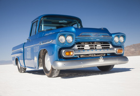 Chevrolet Apache, blue, desert, , Chevrolet