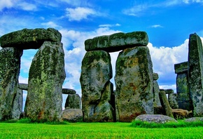 stonenhenge, england, grass, stone