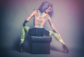 Aneta Smoulinkova, girl, alternative, tattoo, model, , , , , , , 