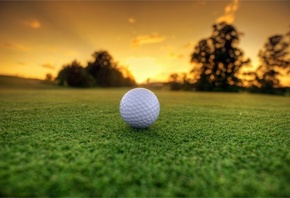 golf, fields, grass, ball