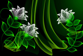 neon, , flowers, vector, 