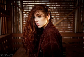 women, face, redhead, portrait, depth of field