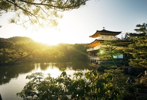 Temple Of The Golden Pavilion, Kinkaku Ji, Kyoto, Japan