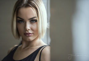 women, face, Jack Russell, blonde, portrait, Rosie Robinson