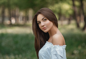 women, portrait, face, depth of field