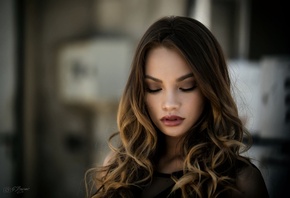 women, face, closed eyes, portrait, depth of field