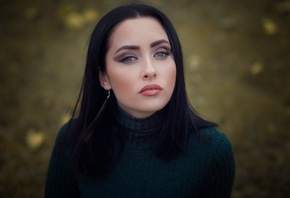 women, portrait, face, women outdoors, depth of field