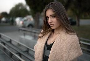 women, face, portrait, Sergey Fat, depth of field, women outdoors