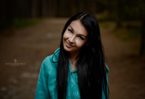 WOMEN, smiling, depth of field, portrait