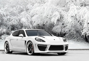 Porsche, Panamera, white