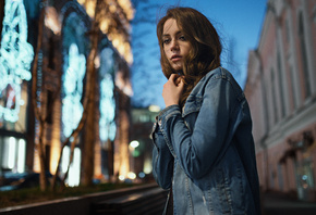 Ksenia Kokoreva, women, Sergey Fat, portrait, denim