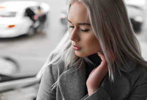 women, face, portrait, closed eyes, depth of field