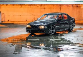 E39, BMW, M5, stance, tuning, parking
