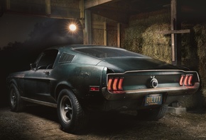 1968, Mustang, GT, Fastback