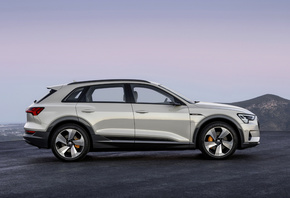 Audi, E-Tron, 2019, side view, electric crossover