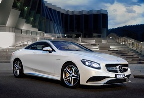 Mercedes Benz, S63, White, Side View, Luxury, Cars, v8