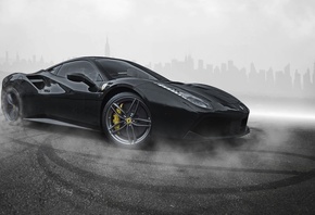 Ferrari, 488, Black