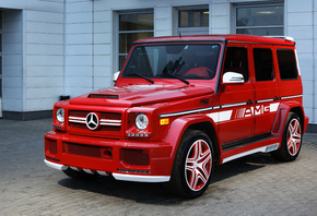 G-klasse, red, Mercedes-Benz