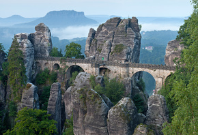 , , Basta bridge, gorge Marterella, Saxon Switzerland, , , 