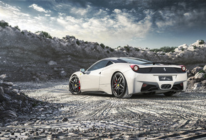 Ferrari, 458, Italia, White