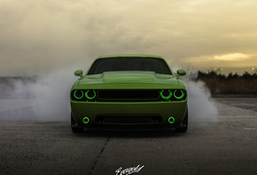 Dodge, Challenger, green