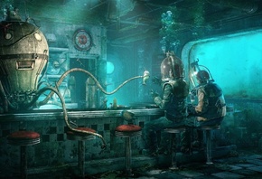 Underwater Restaurant, Sci-fi, Post-apocalyptic, Sci-fi